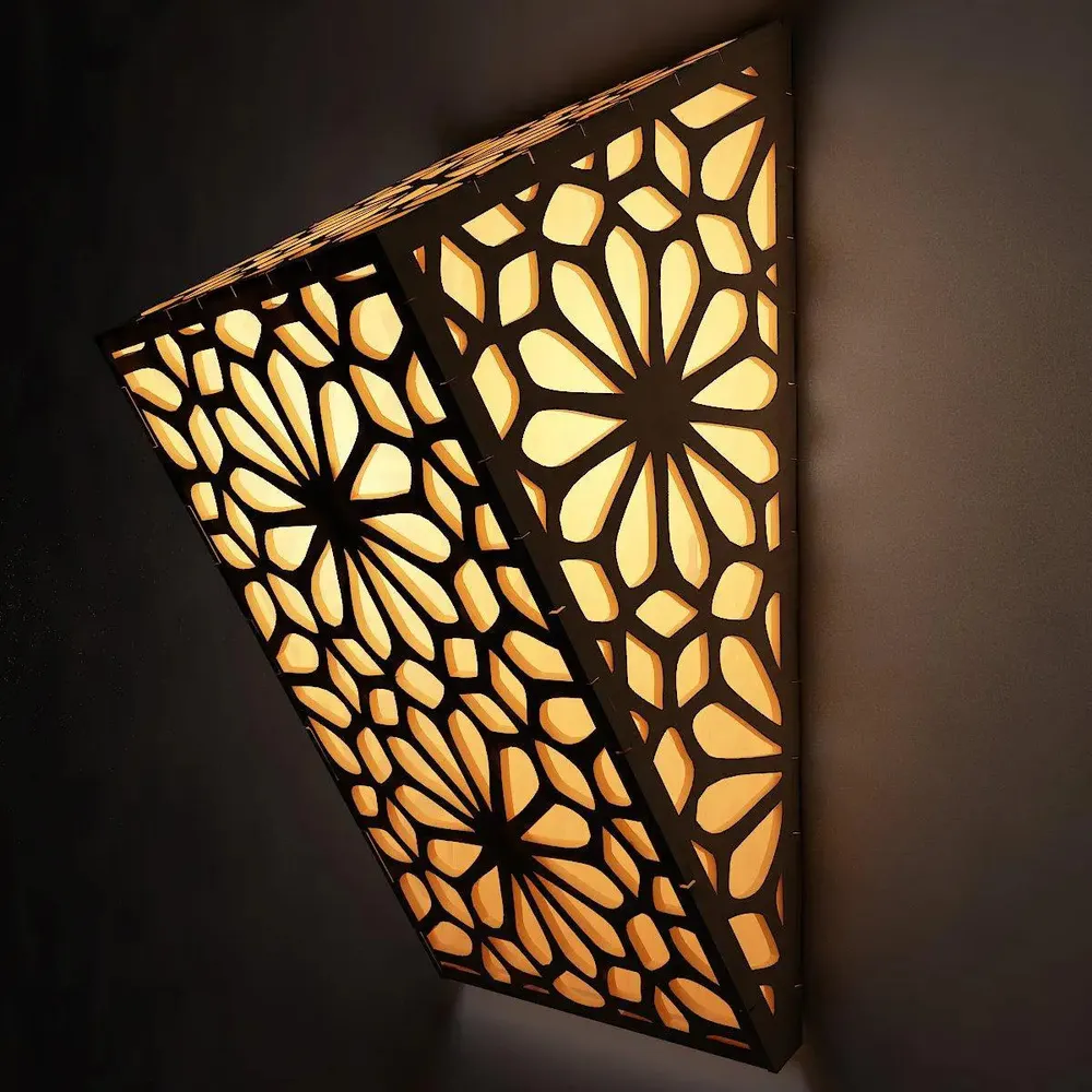 Wood Wall Lamp / Pendant Light / Modern Lamp Set Of 2 Pc