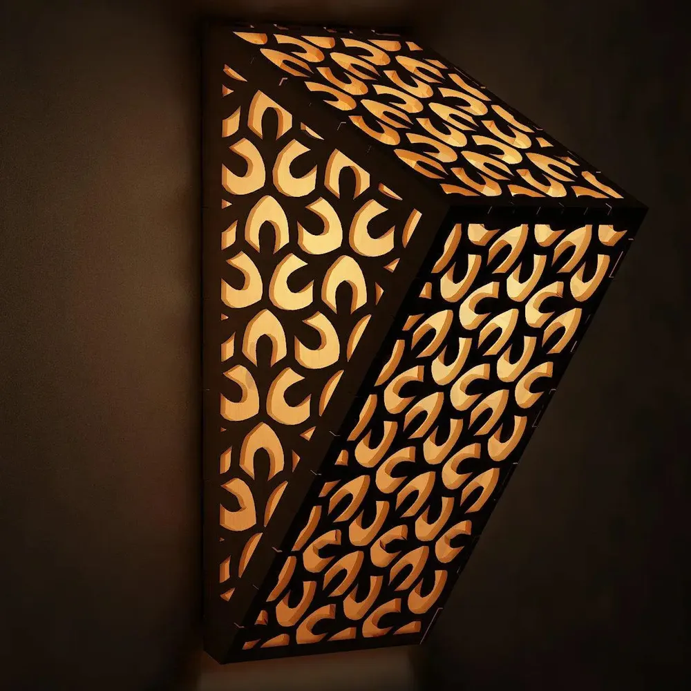 Wood Wall Lamp / Pendant Light / Modern Lamp Set Of 2 Pc