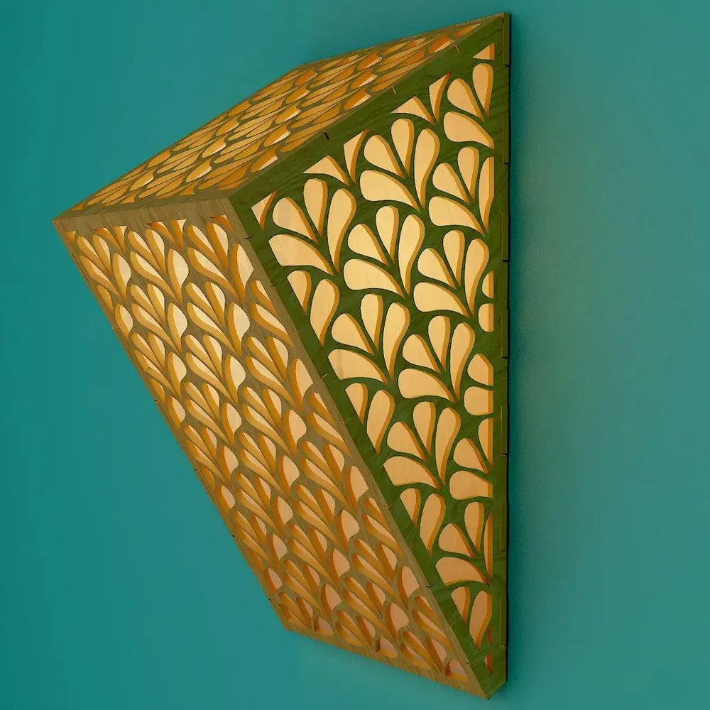 Wood Wall Lamp / Pendant Light / Modern Lamp Set Of 2 Pc