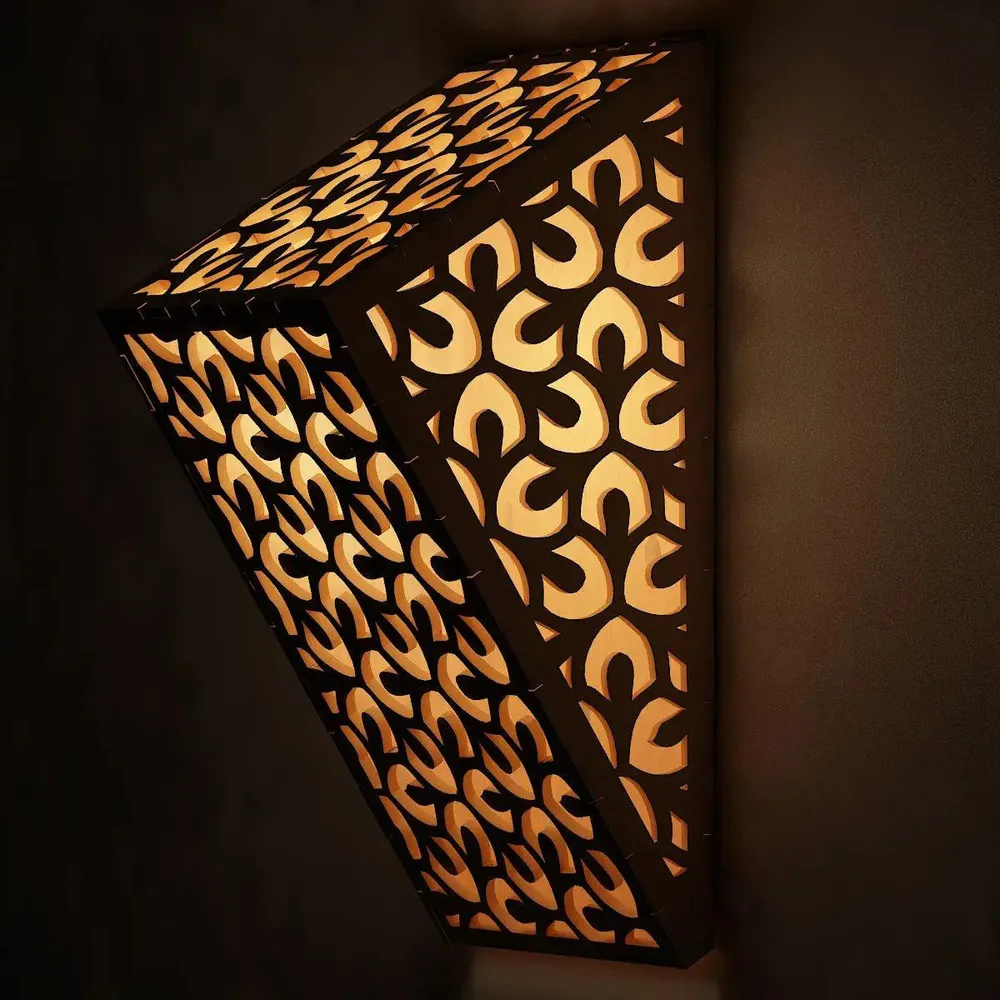 Wood Wall Lamp / Pendant Light / Modern Lamp Set Of 2 Pc