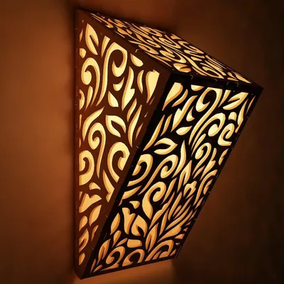Wood Wall Lamp / Pendant Light / Modern Lamp Set Of 2 Pc