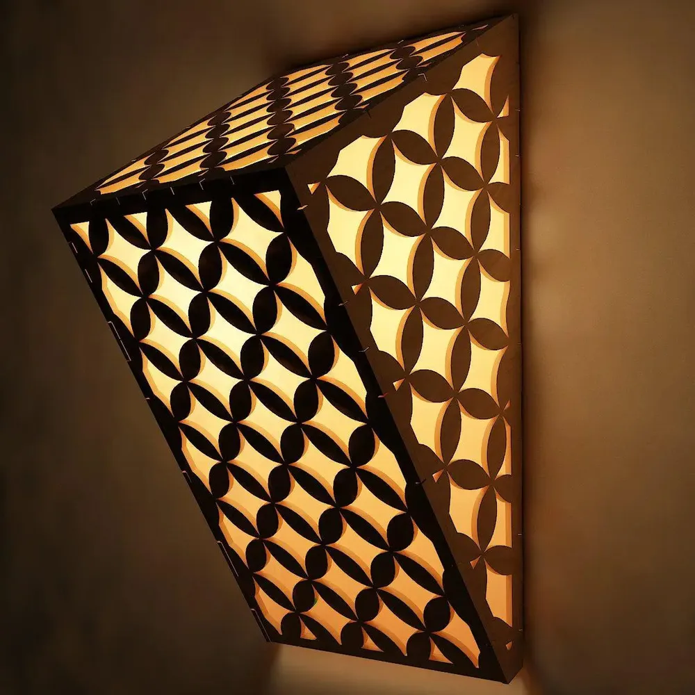 Wood Wall Lamp / Pendant Light / Modern Lamp Set Of 2 Pc