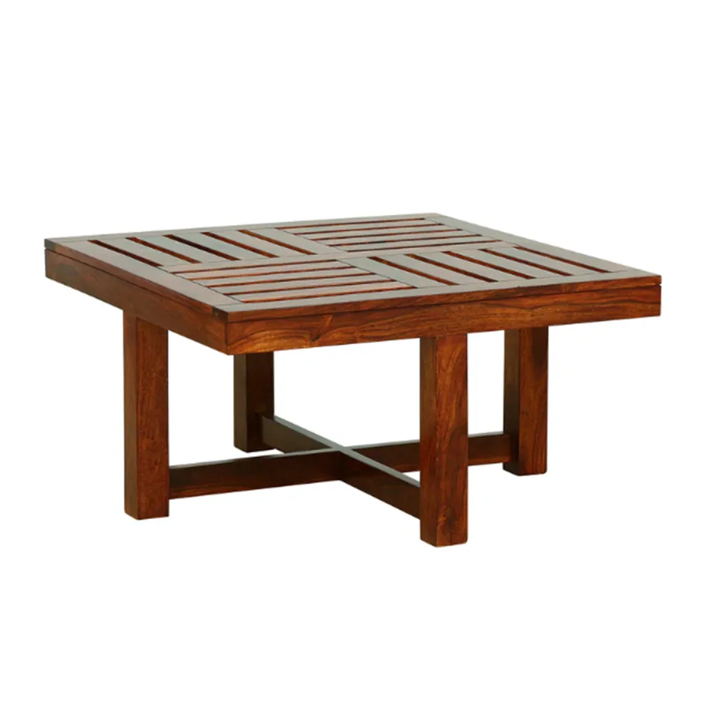 Wooden Bar Crafted Sheesham Storage Coffee Table With 4 Stools