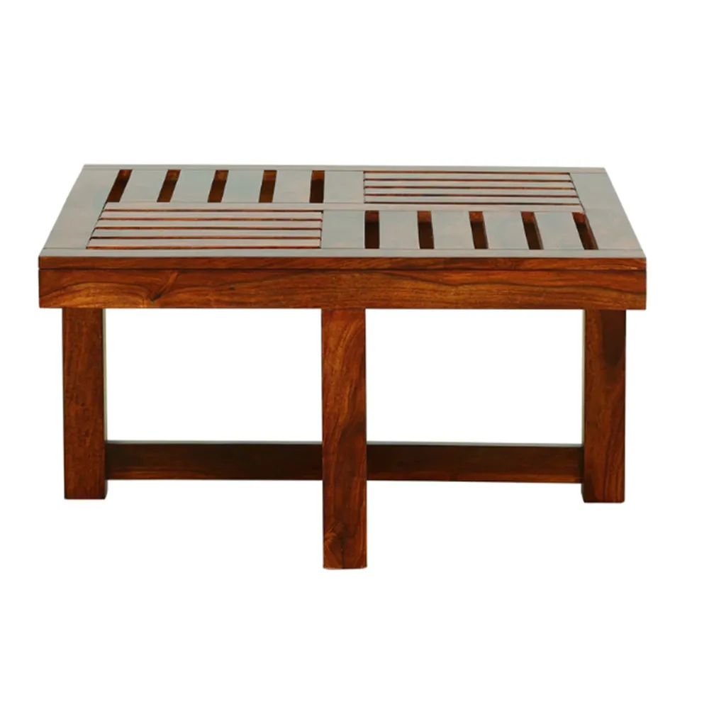 Wooden Bar Crafted Sheesham Storage Coffee Table With 4 Stools