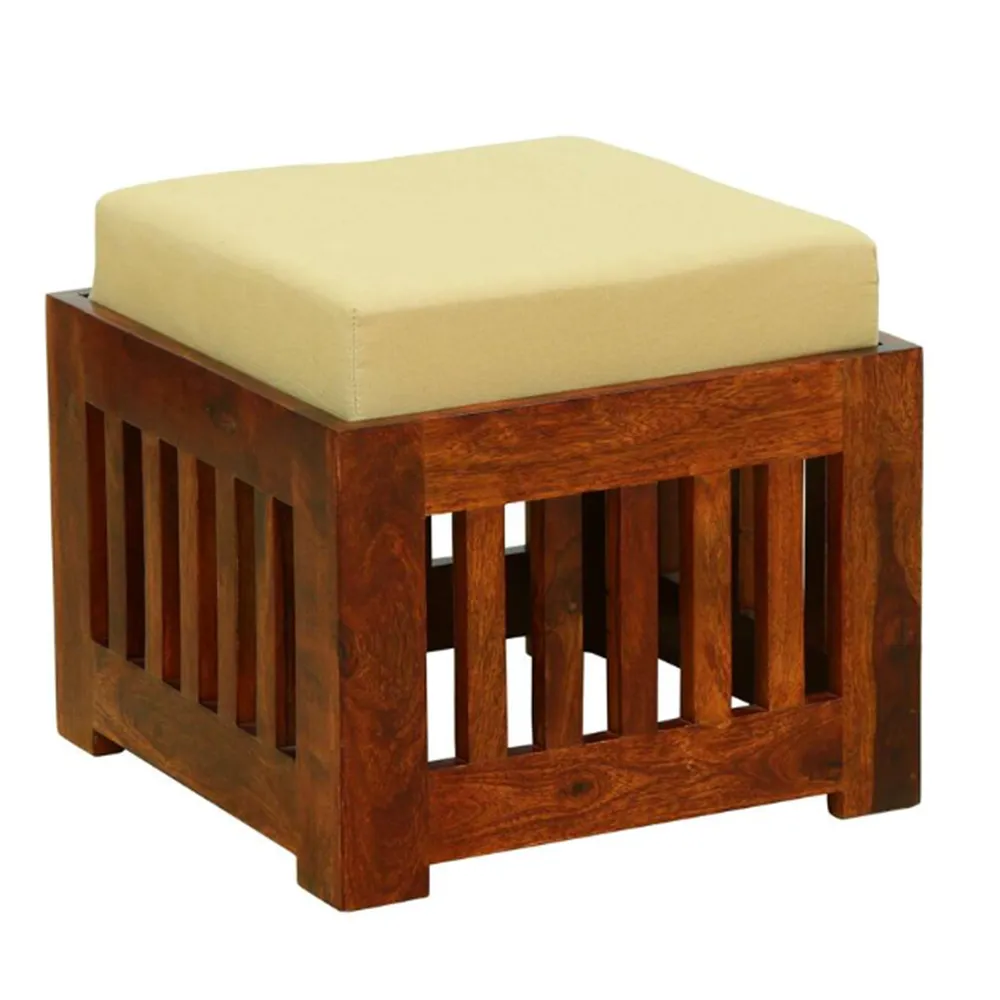 Wooden Bar Crafted Sheesham Storage Coffee Table With 4 Stools