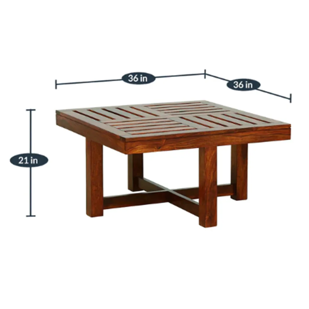 Wooden Bar Crafted Sheesham Storage Coffee Table With 4 Stools