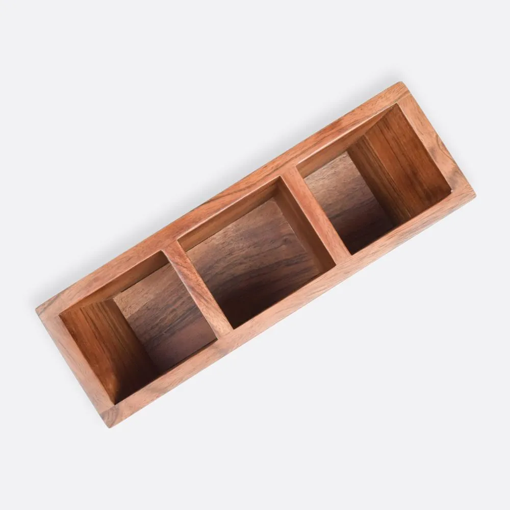 Wooden Boat Caddy Essential Kitchen Items /Holder