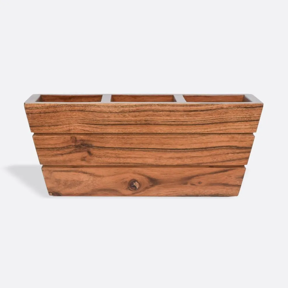 Wooden Boat Caddy Essential Kitchen Items /Holder