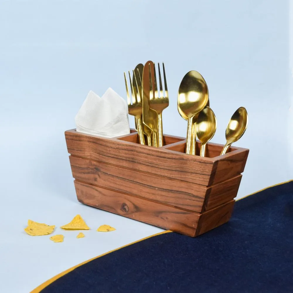 Wooden Boat Caddy Essential Kitchen Items /Holder