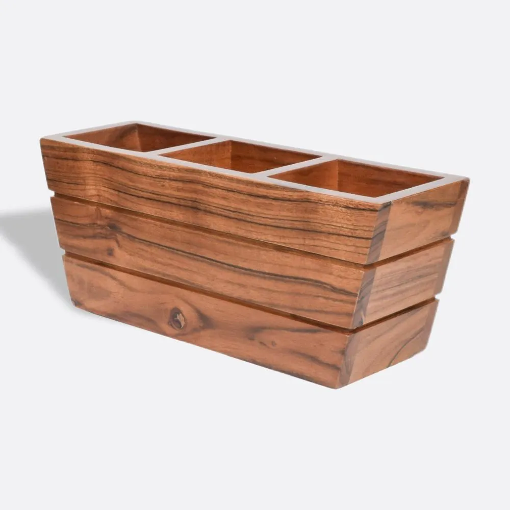 Wooden Boat Caddy Essential Kitchen Items /Holder