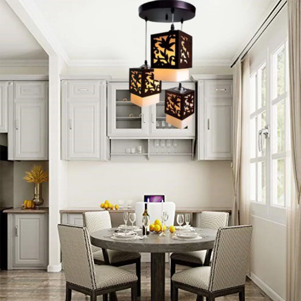 Wooden Carving Classic Cluster Ceiling Light (Bulb not included)