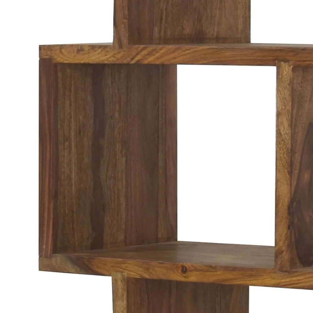 Wooden Contemporary Zig Zag Bookshelf