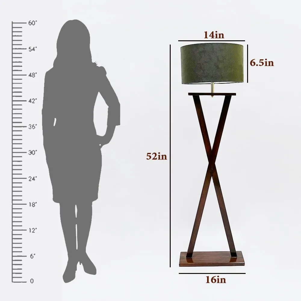 Wooden Delight Crossed Floor Lamp