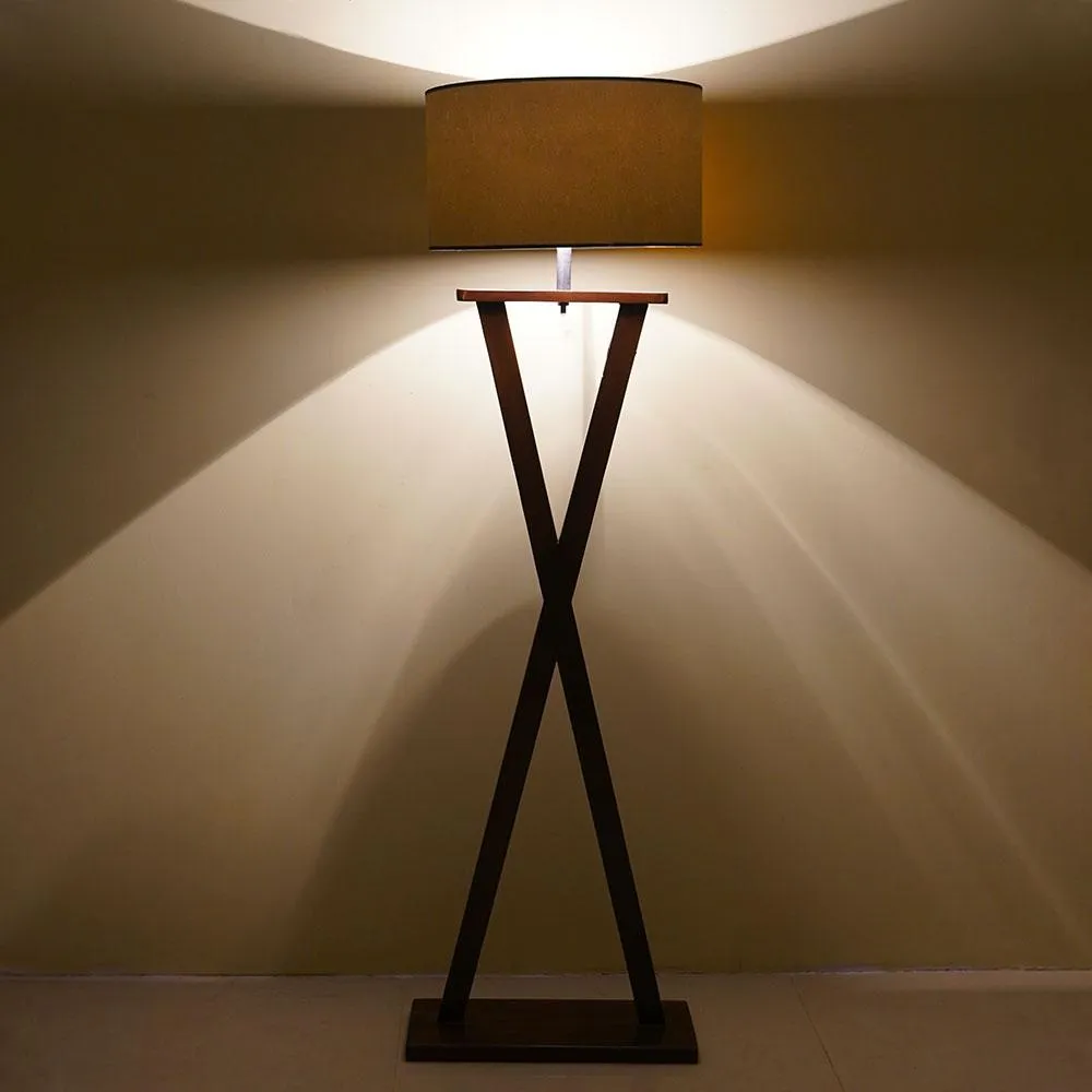 Wooden Delight Crossed Floor Lamp