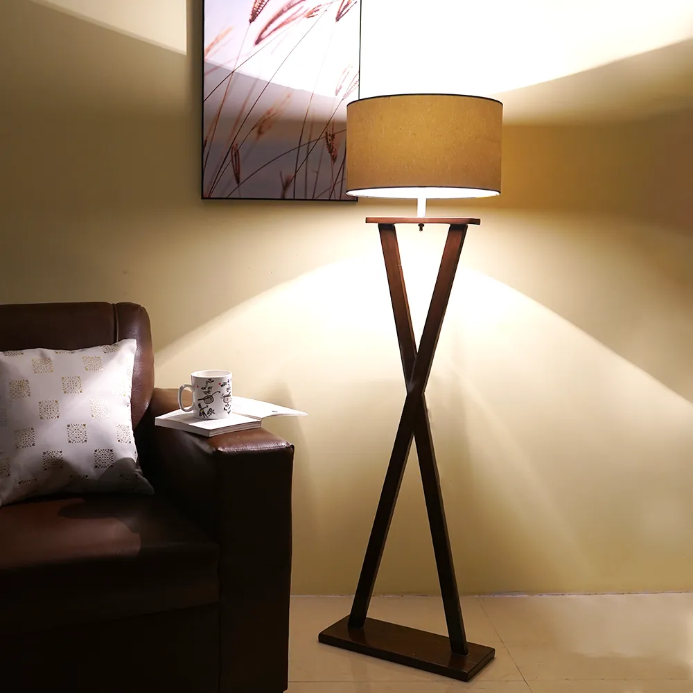 Wooden Delight Crossed Floor Lamp