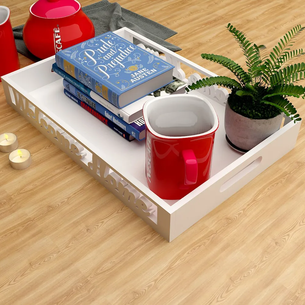 Wooden Fancy Design Serving Tray