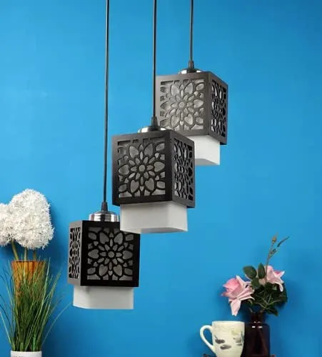 Wooden Floral Carving Classic Cluster Ceiling Light (Bulb not included) Single Piece