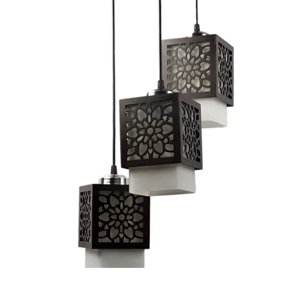 Wooden Floral Carving Classic Cluster Ceiling Light (Bulb not included) Single Piece