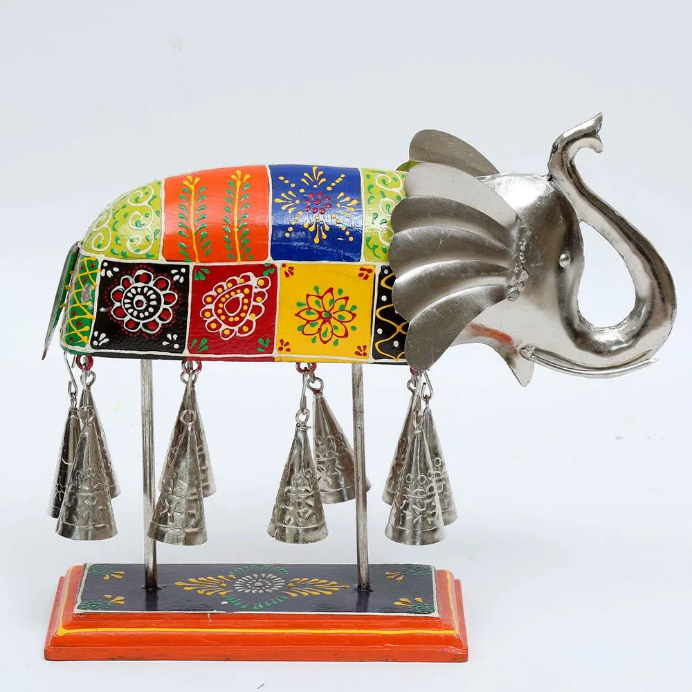 Wooden Handcrafted Elephant Abstract Animal Figurine / Showpiece