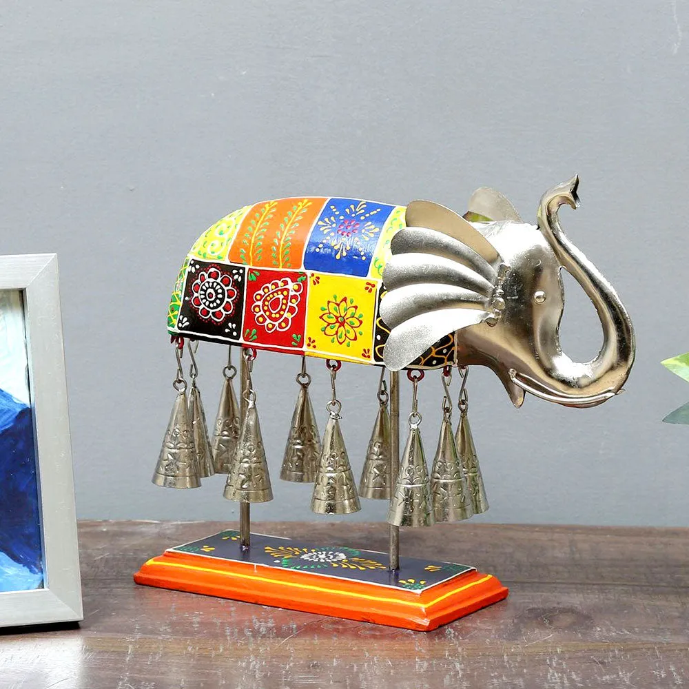 Wooden Handcrafted Elephant Abstract Animal Figurine / Showpiece