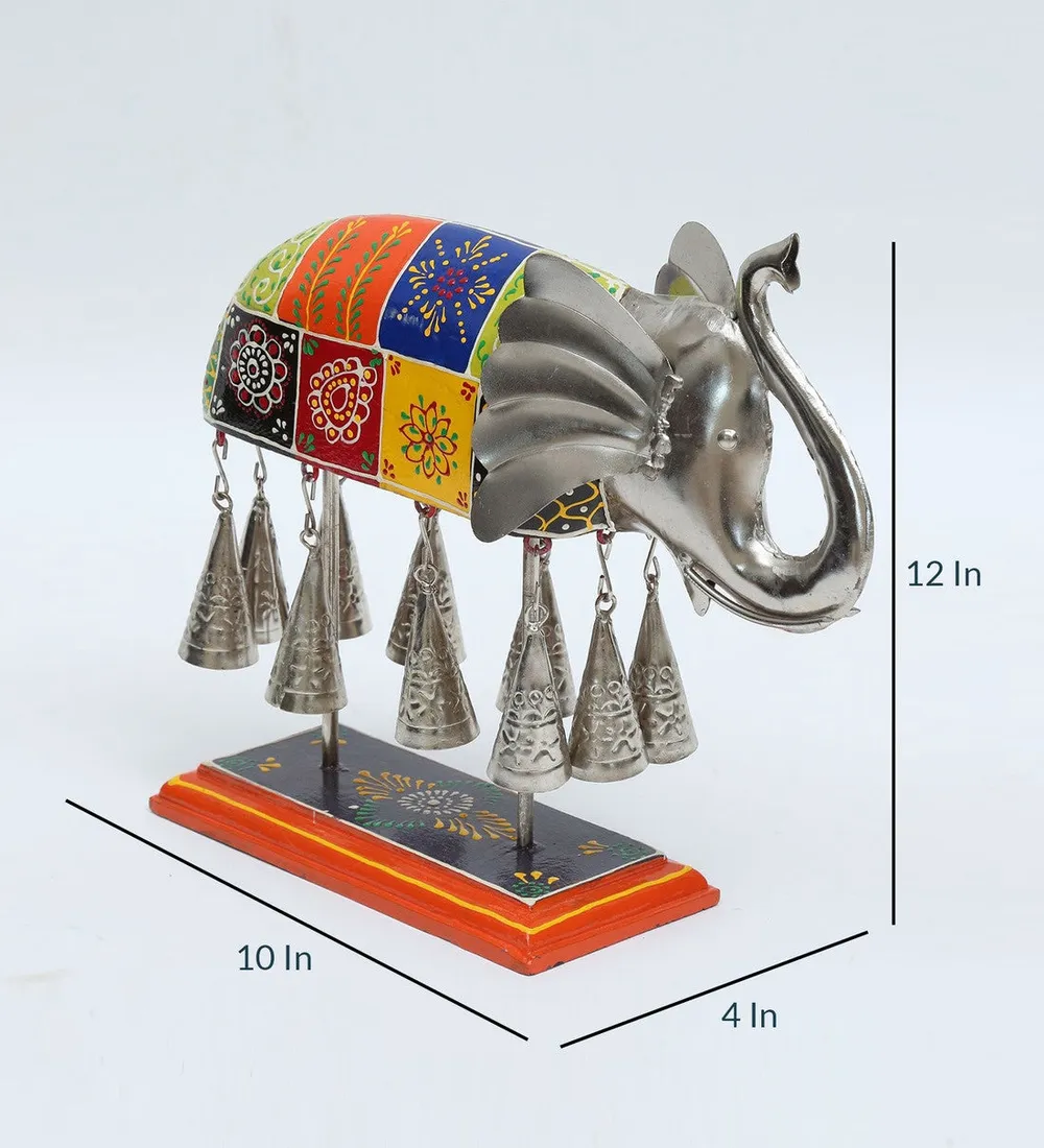 Wooden Handcrafted Elephant Abstract Animal Figurine / Showpiece