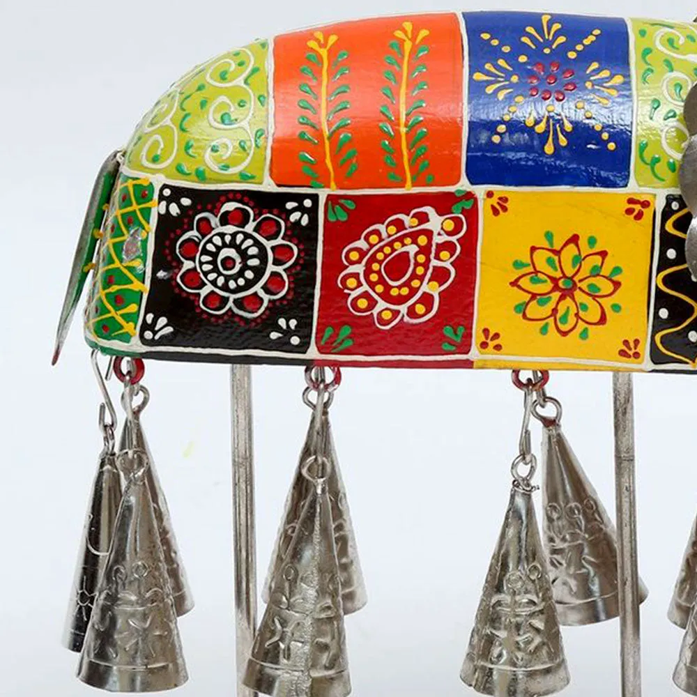 Wooden Handcrafted Elephant Abstract Animal Figurine / Showpiece