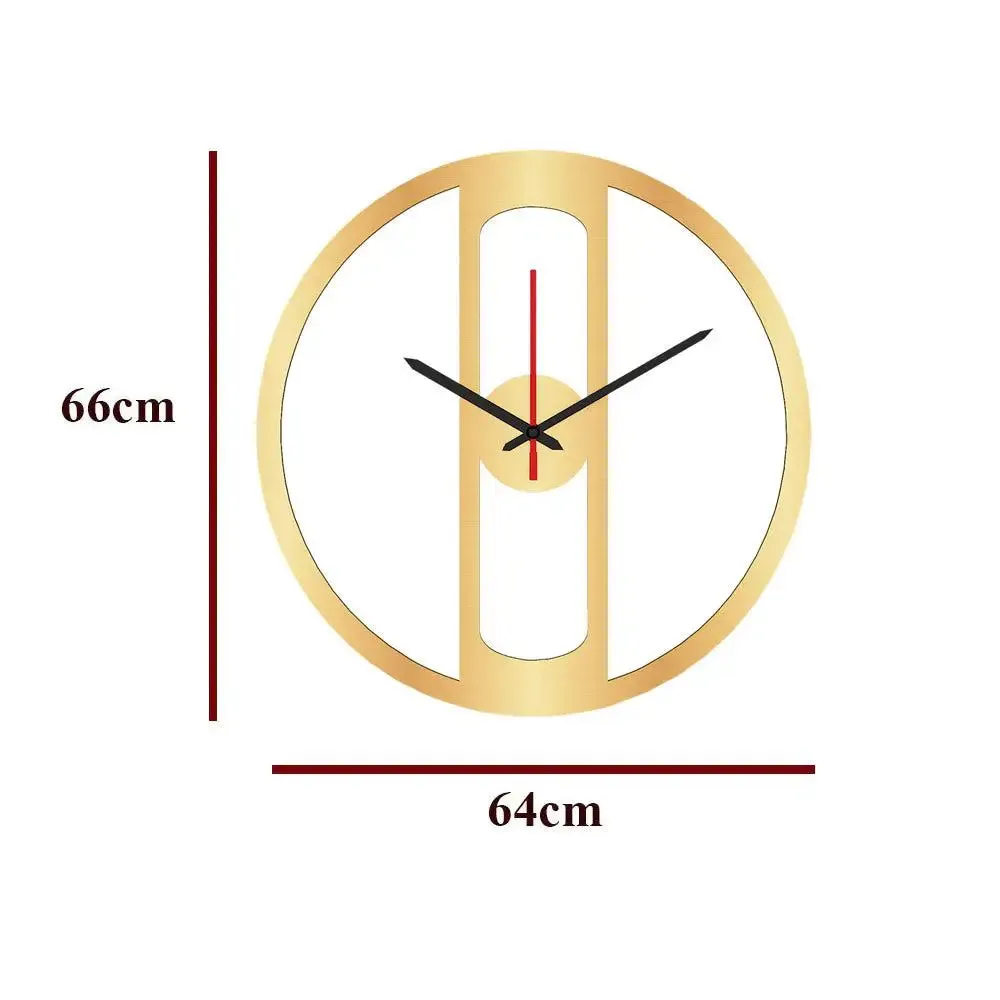 Wooden Look Round Shape Big Wall Clock