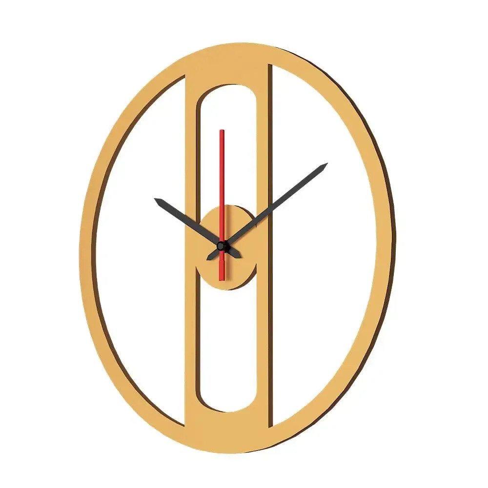 Wooden Look Round Shape Big Wall Clock