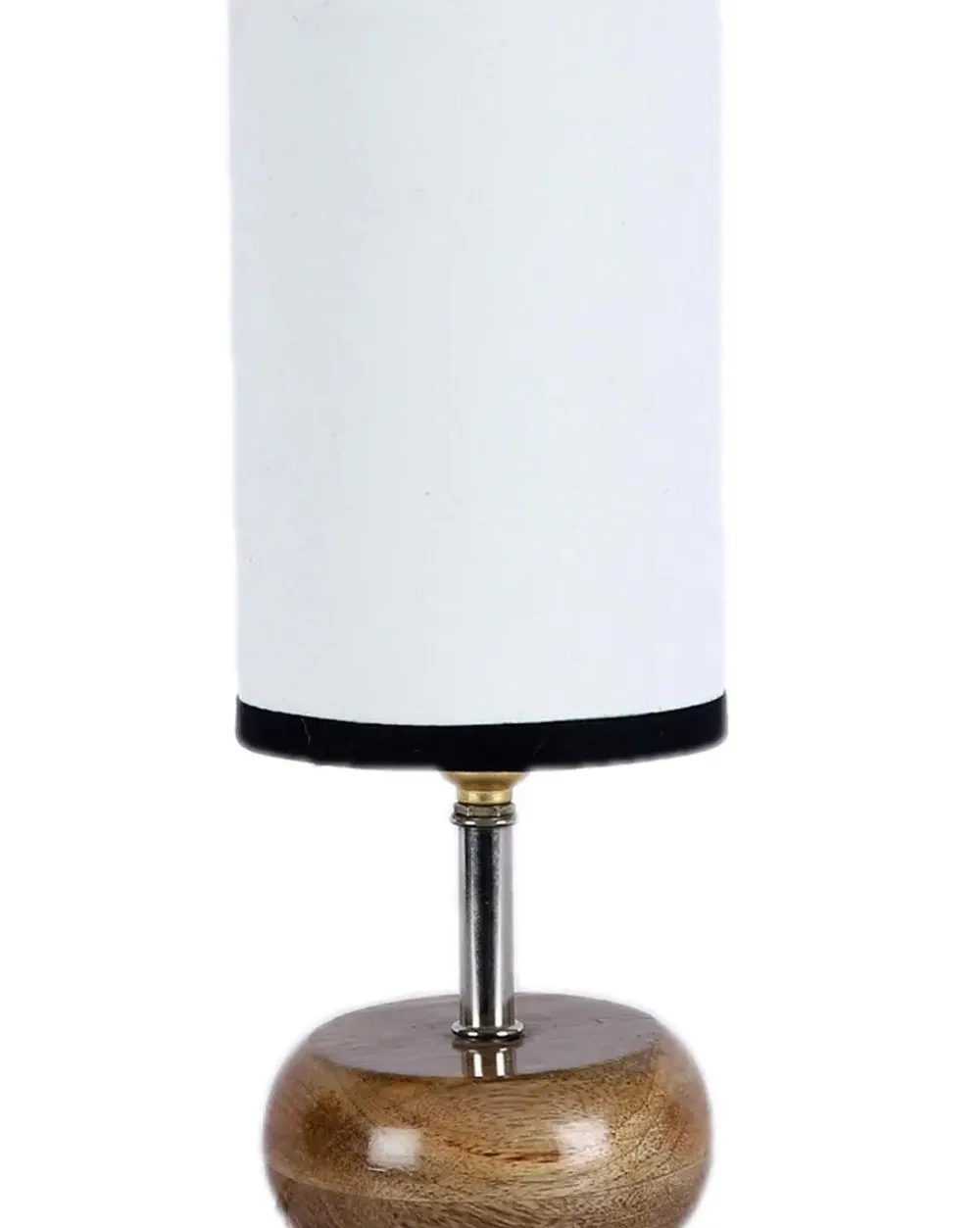 Wooden table lamp with Multicolor Cotton Shade