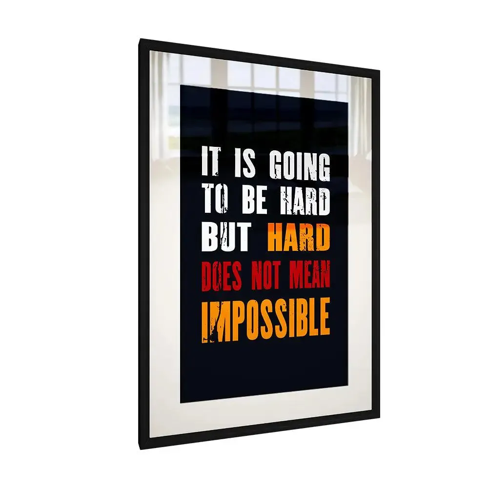 Workout Motivational Gym Wall Decor Framed Art