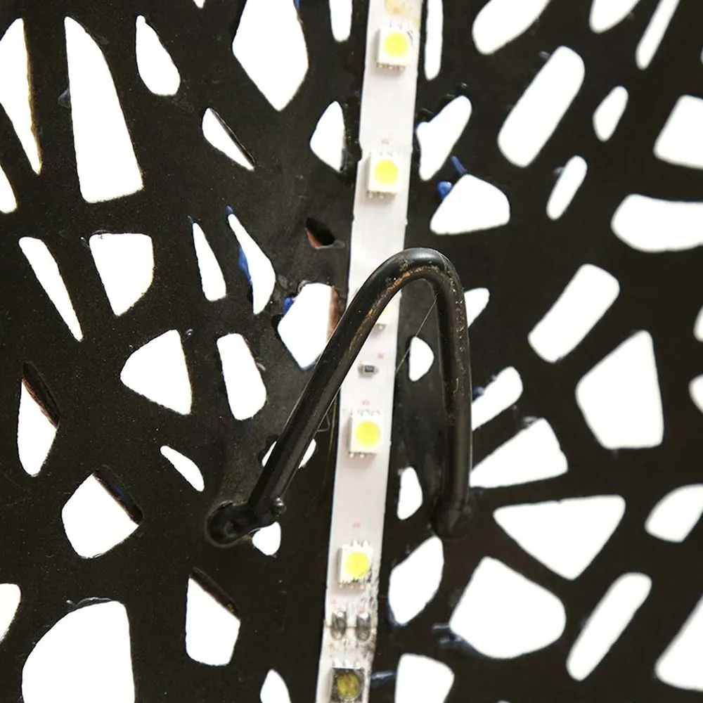 Wrought Iron Leaf Inspired Wall Art Piece in Bronze Finish