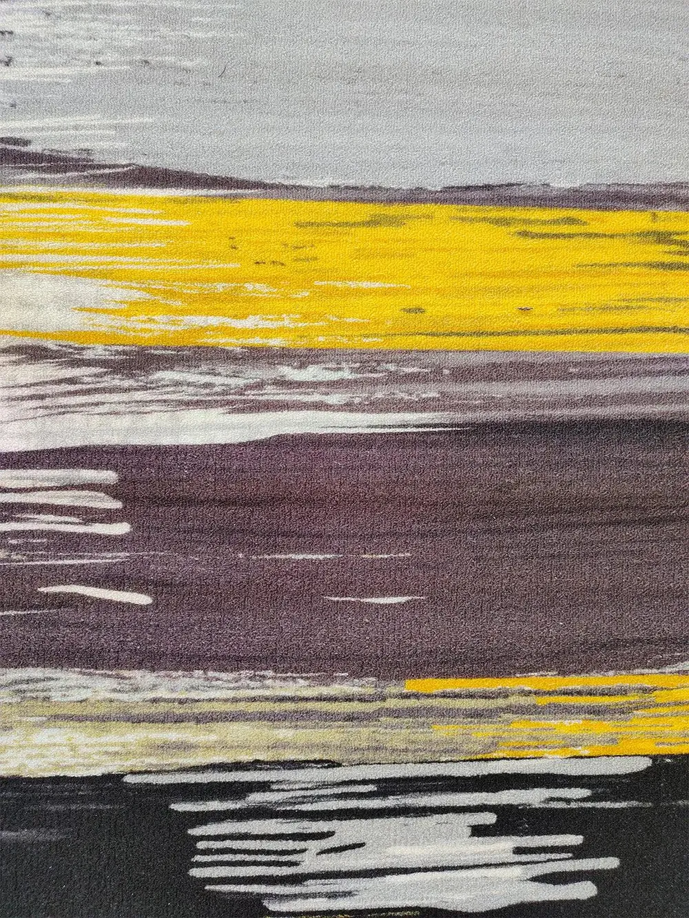 Yellow & Black Splash Modern Printed Premium Area Carpet ( 3 ft x5 ft & 4 ft x 6 ft ) 3X5 ft