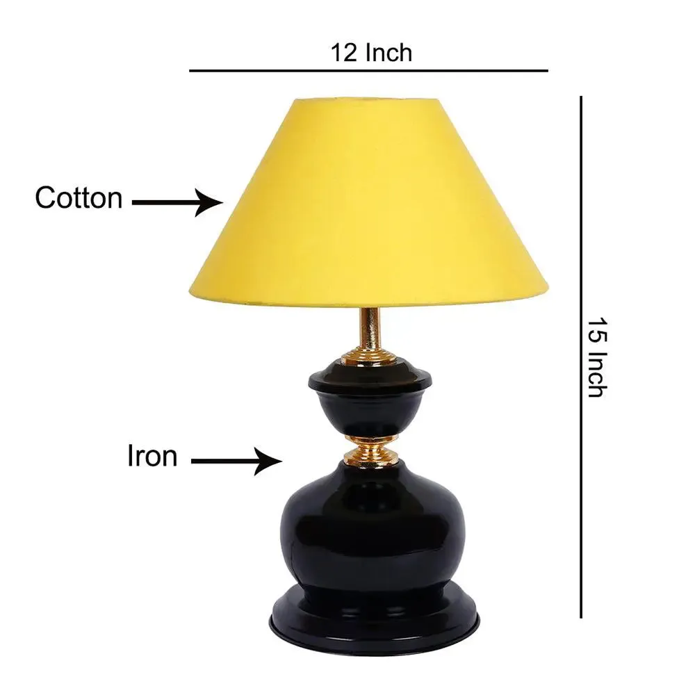 Yellow Cotton Table Lamp for Bedroom