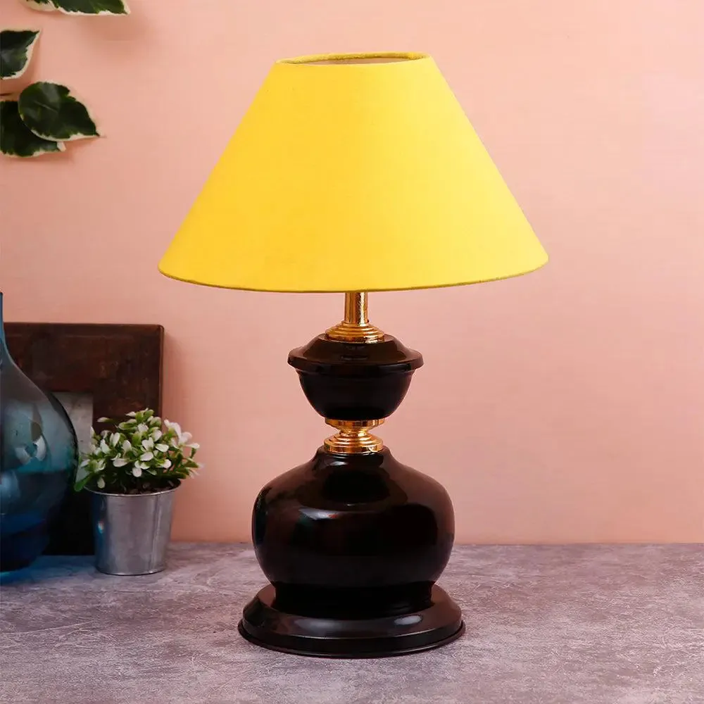 Yellow Cotton Table Lamp for Bedroom