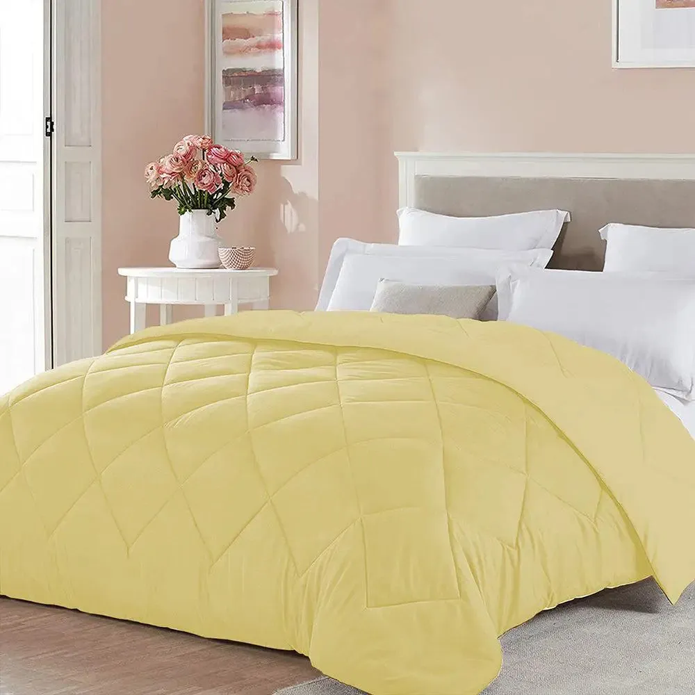 Yellow Densely Quilted Double Bed Comforter