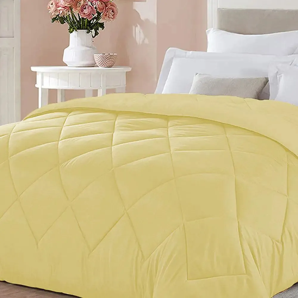 Yellow Densely Quilted Double Bed Comforter