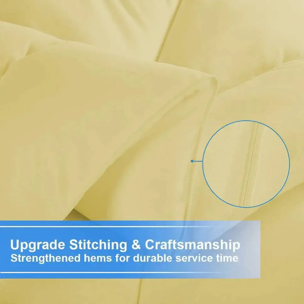 Yellow Densely Quilted Single Bed Comforter