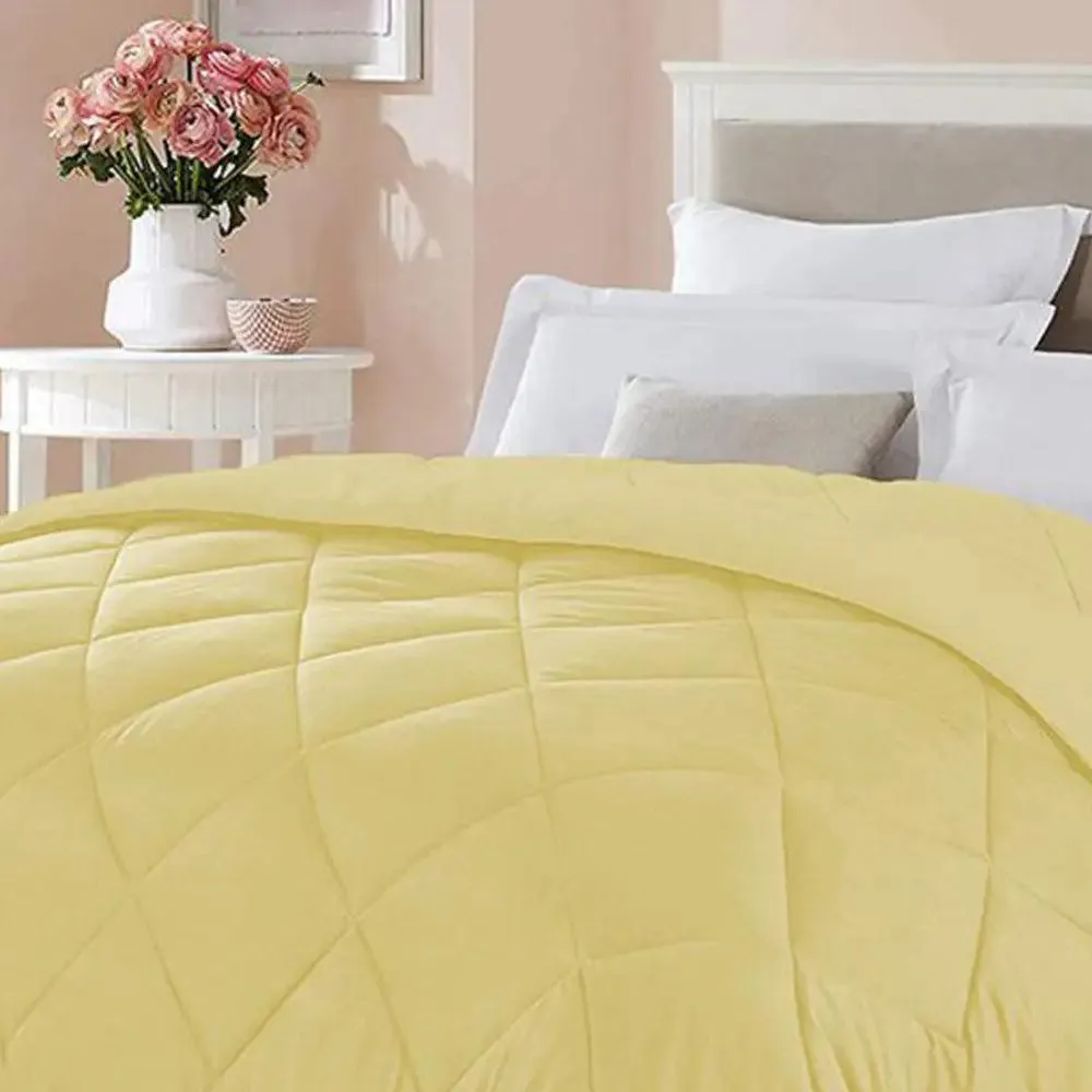 Yellow Densely Quilted Single Bed Comforter