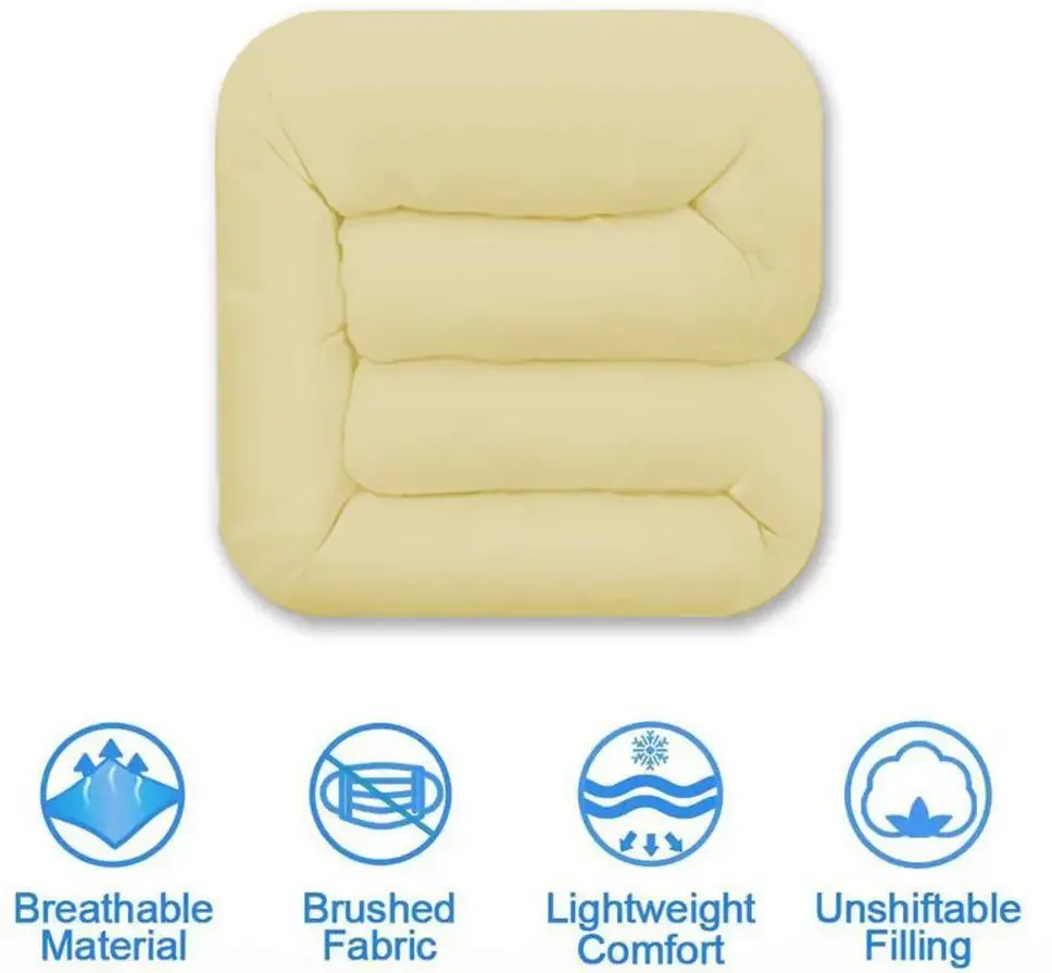 Yellow Densely Quilted Single Bed Comforter