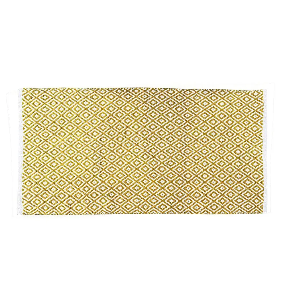 Yellow Designer Handwoven Area Rug (70 x 140) cm