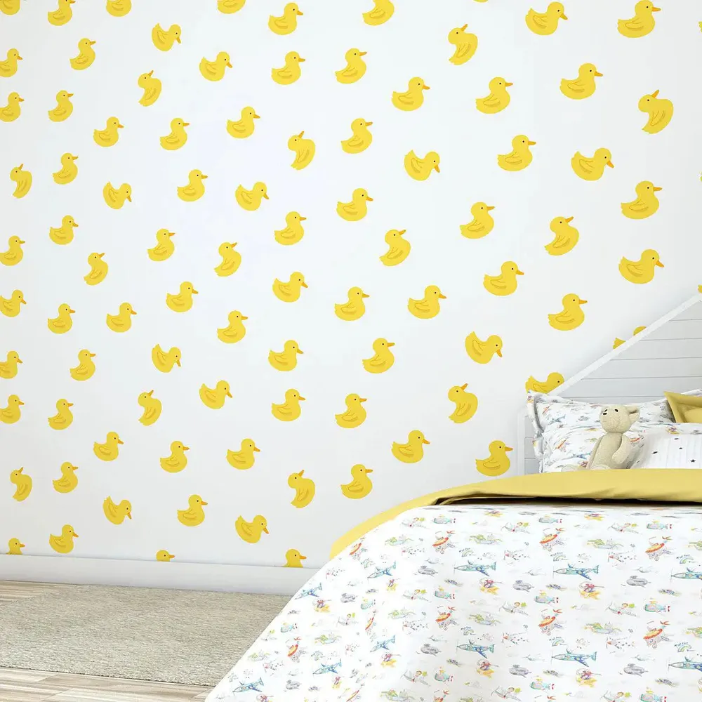 Yellow Duckling Kids Self Adhesive Wallpaper