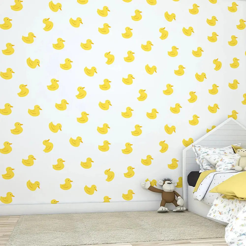 Yellow Duckling Kids Self Adhesive Wallpaper