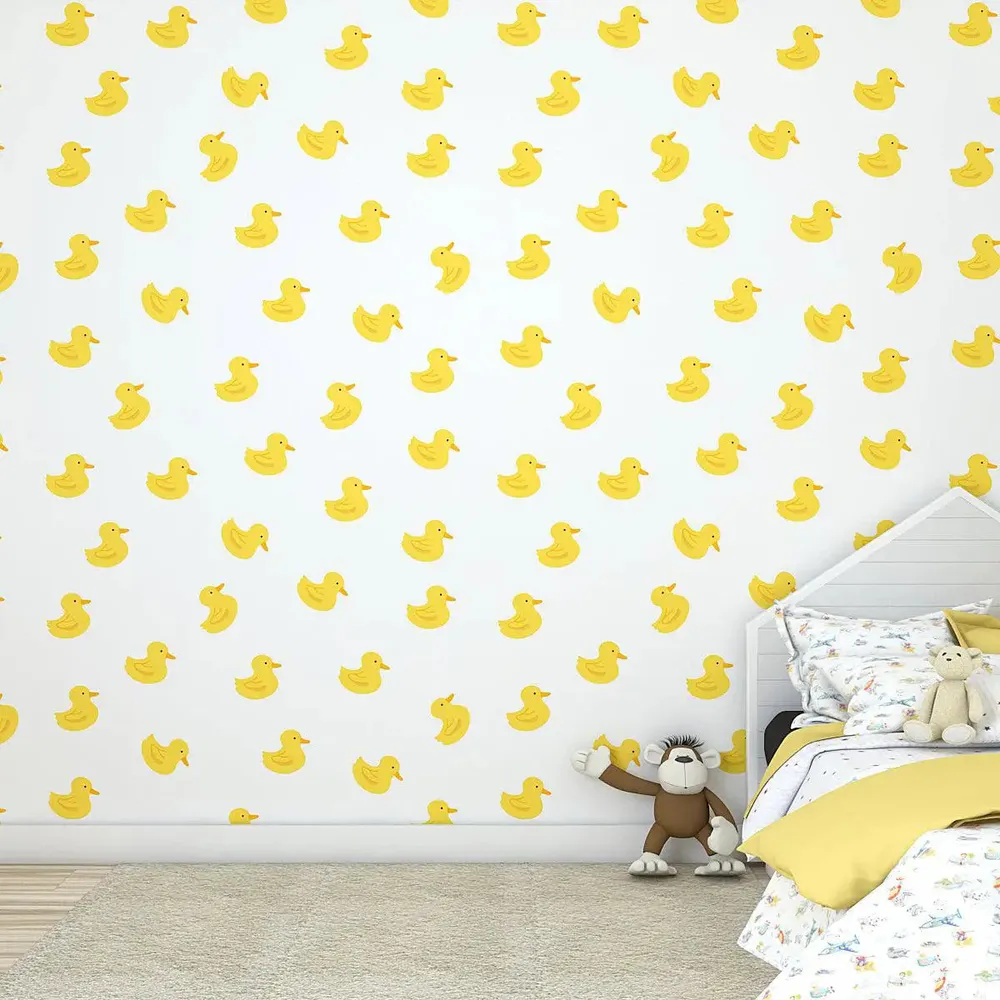 Yellow Duckling Kids Self Adhesive Wallpaper