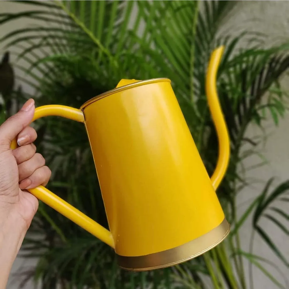 Yellow  Metal Watering Can