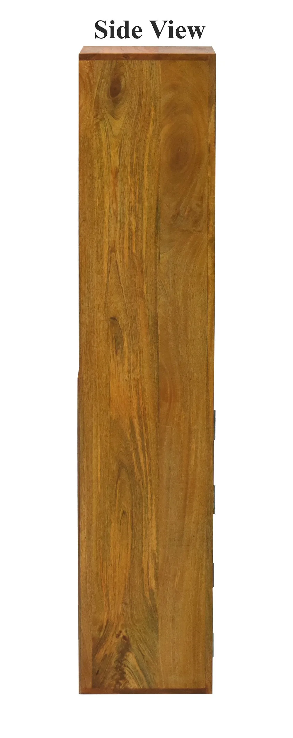 Yellow Natural Teak Wood Multipurpose Floor Bookshelf