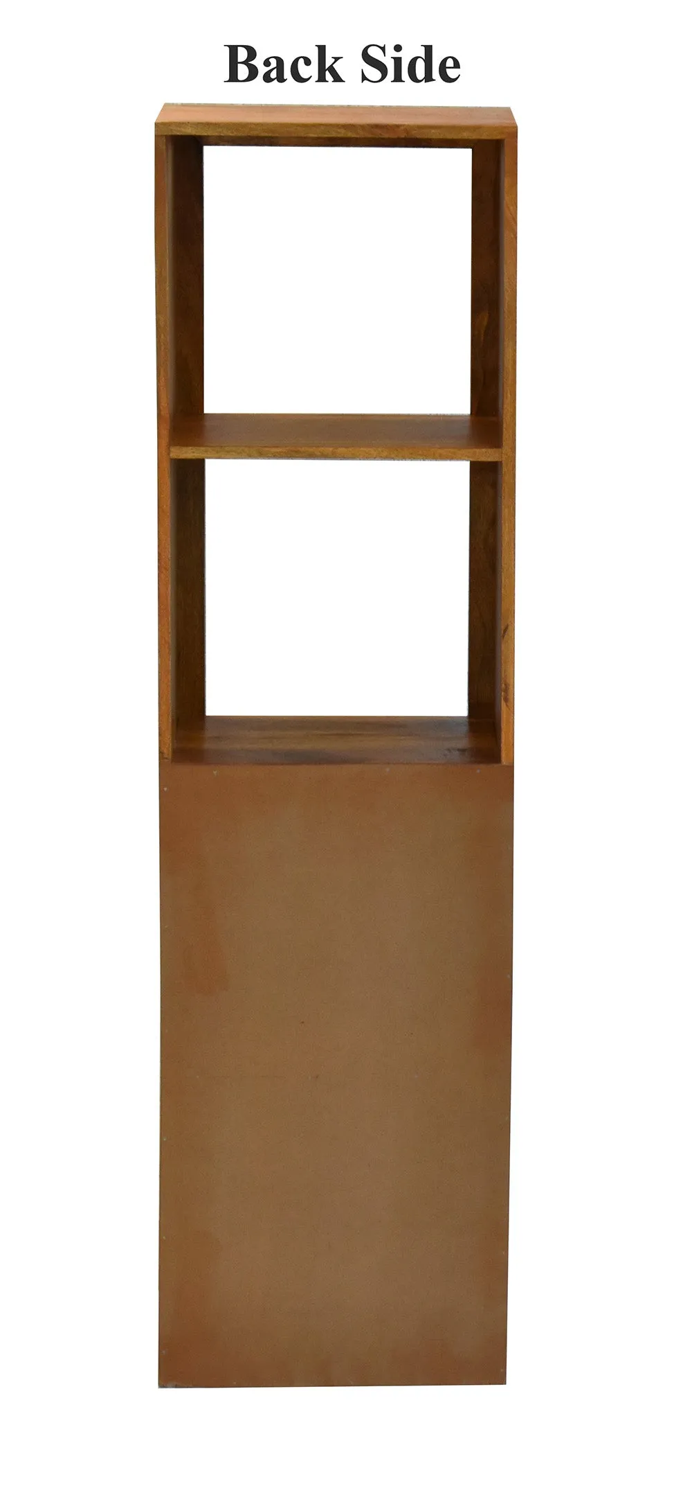 Yellow Natural Teak Wood Multipurpose Floor Bookshelf