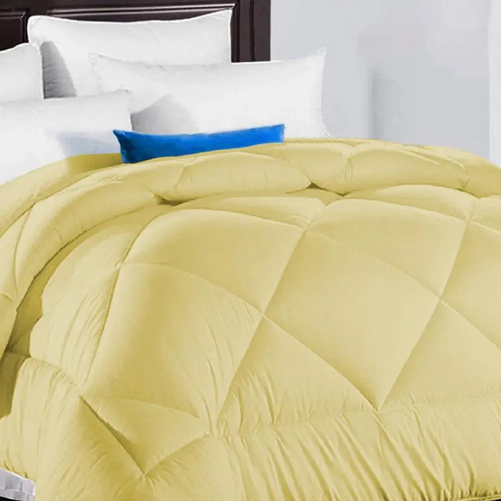 Yellow Quilted Double Bed Comforter