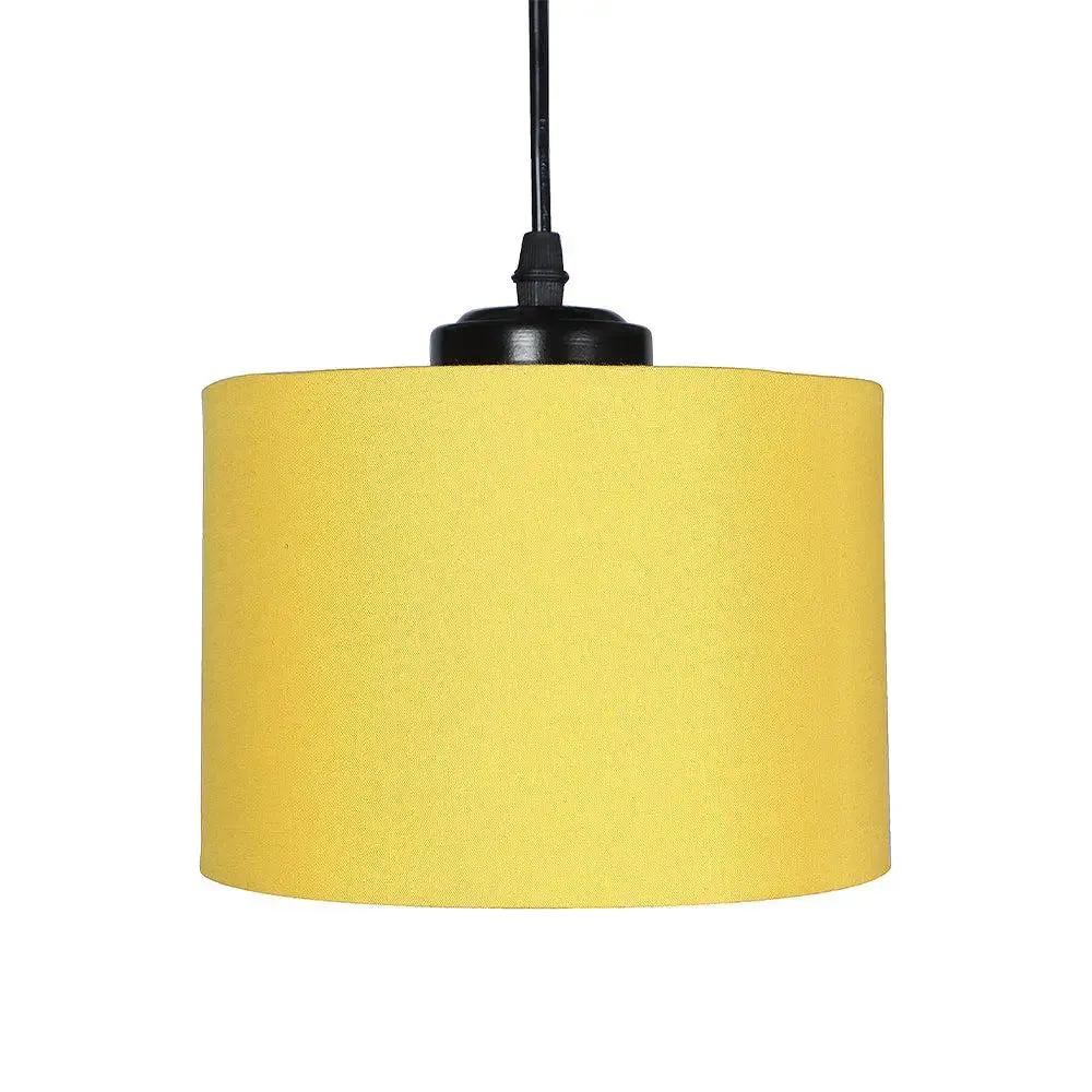 Yellow Round Cotton Drum Cluster Hanging Light