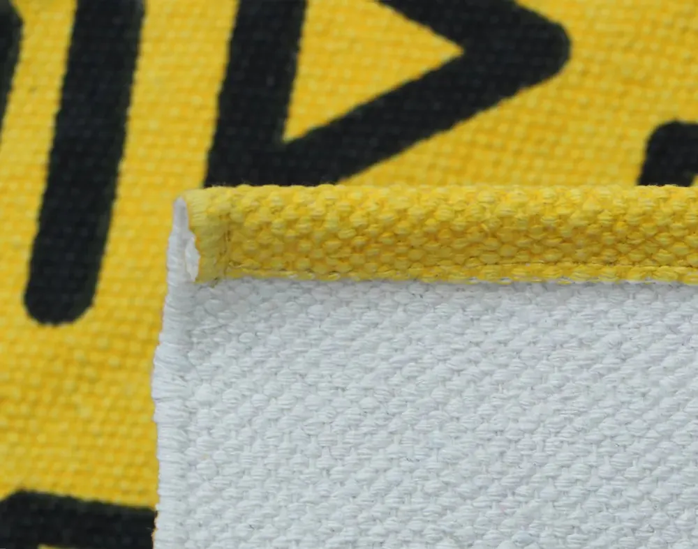Yellow Tribal Art Cotton Weave Handmade Exercise Mat / Yoga Mat- 2x6 ft
