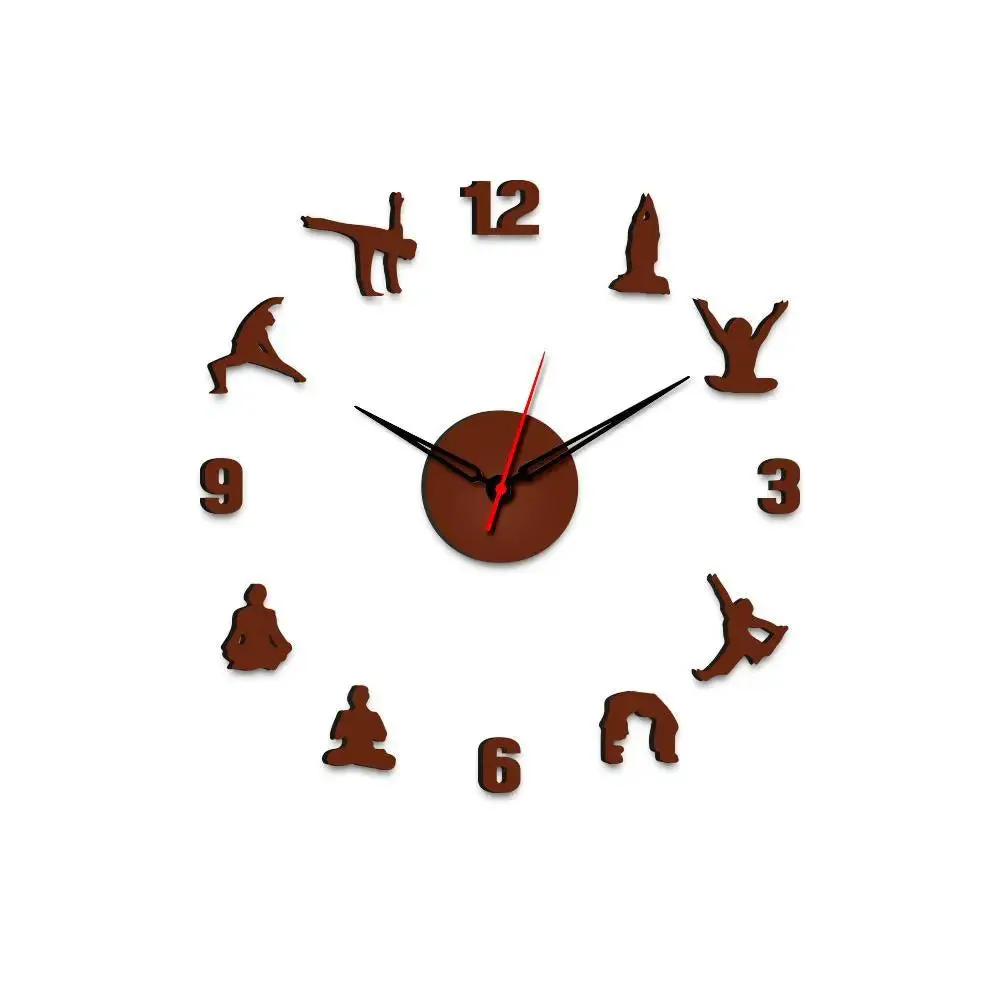 Yoga Designer Big Size 3D Infinity Wall Clock (Size: 24 inch X 24 inch)